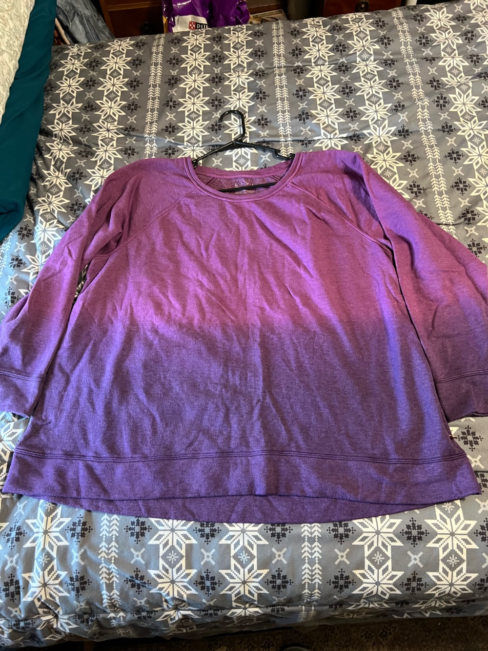 Livi Active Purple Crewneck Pullover Sweatshirt